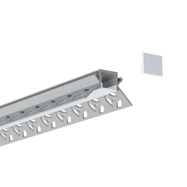 SPL-LINE LIGHT-3939H (چراغ خطی سه کنج داخل دیوار) — نقره‌ای