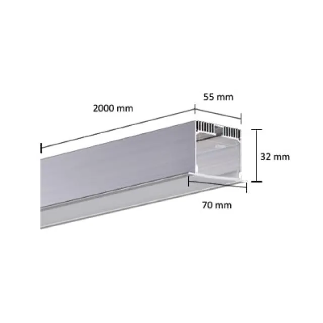 خطی توکار SPL Line Light 5532A — نقره‌ای