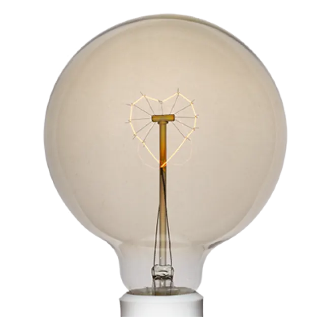 لامپ Edison Lamp HEART-G125