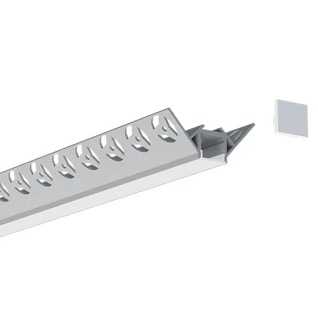 SPL-LINE LIGHT-3939M (چراغ خطی سه کنج بیرون دیواری) — نقره‌ای