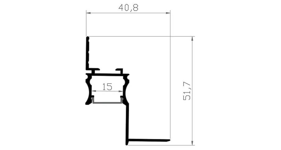 خطی توکار SPL-LINE LIGHT-H19 — نقره‌ای