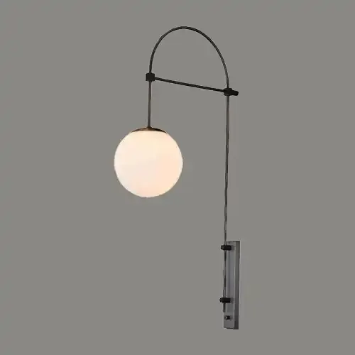 JH024 — چراغ دیواری (wall lamp, 4W, E14 socket) — مشکی