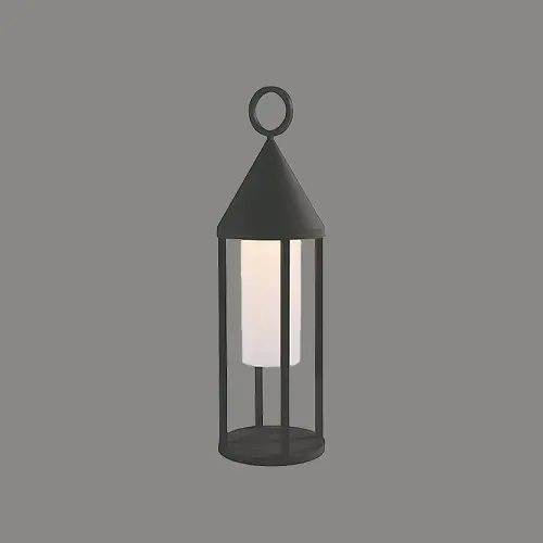 H200 – چراغ پارکی پایه کوتاه شارژی 2.2 وات — مشکی