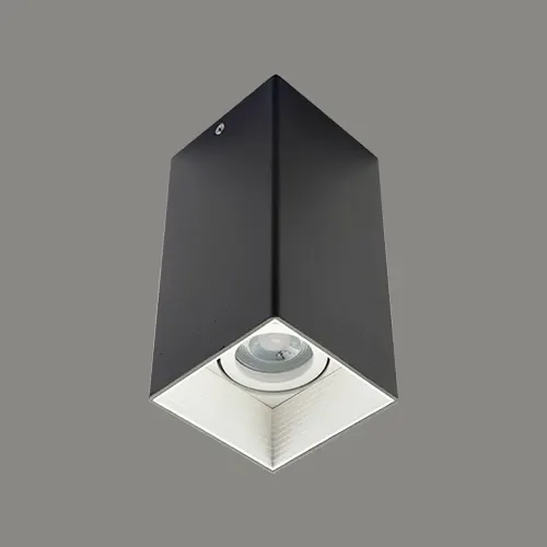 سقفی روکار N1005 (WHT/BLK) square surface-mounted ceiling downlight — سفید، مشکی