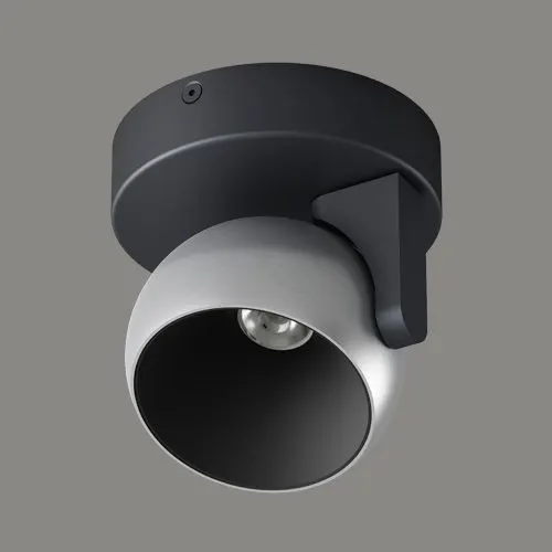 LC218 — surface-mounted ceiling light (چراغ سقفی روکار, 9W) — مشکی، نیکل