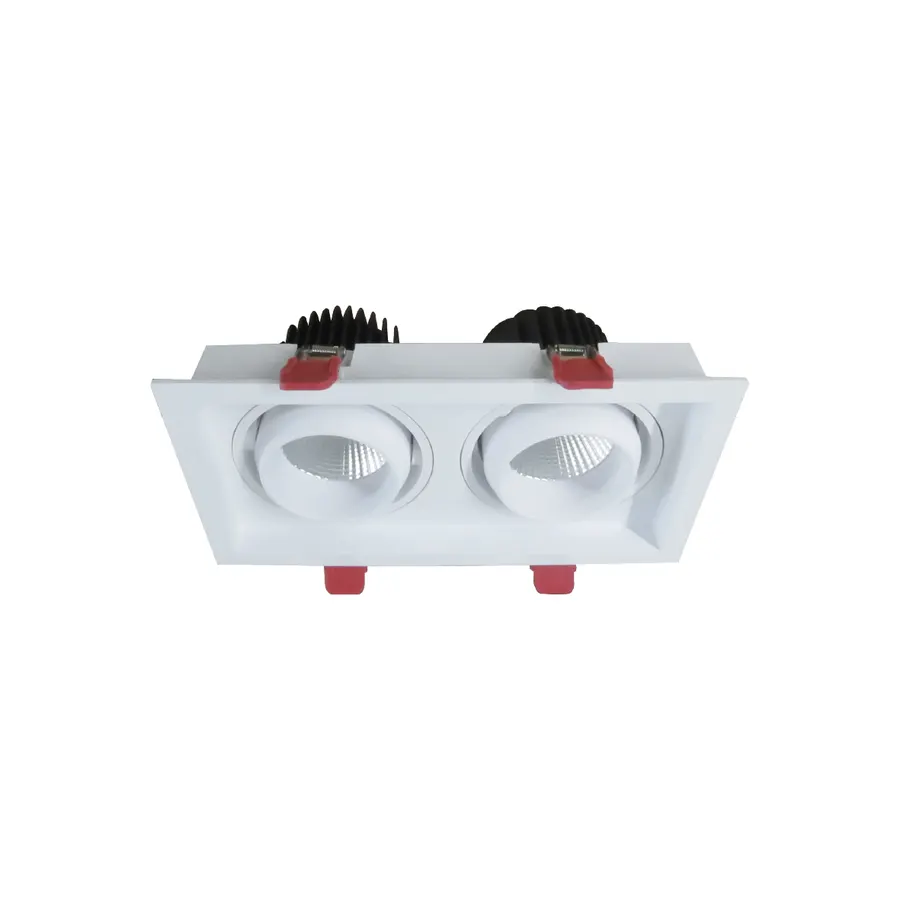 سقفی توکار SH-6702-2x36W — سفید، مشکی