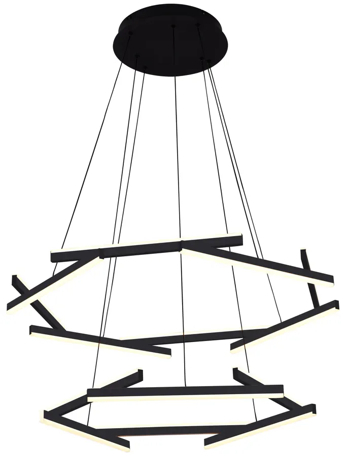 چراغ آویز روکار MD612-6+8 — مشکی