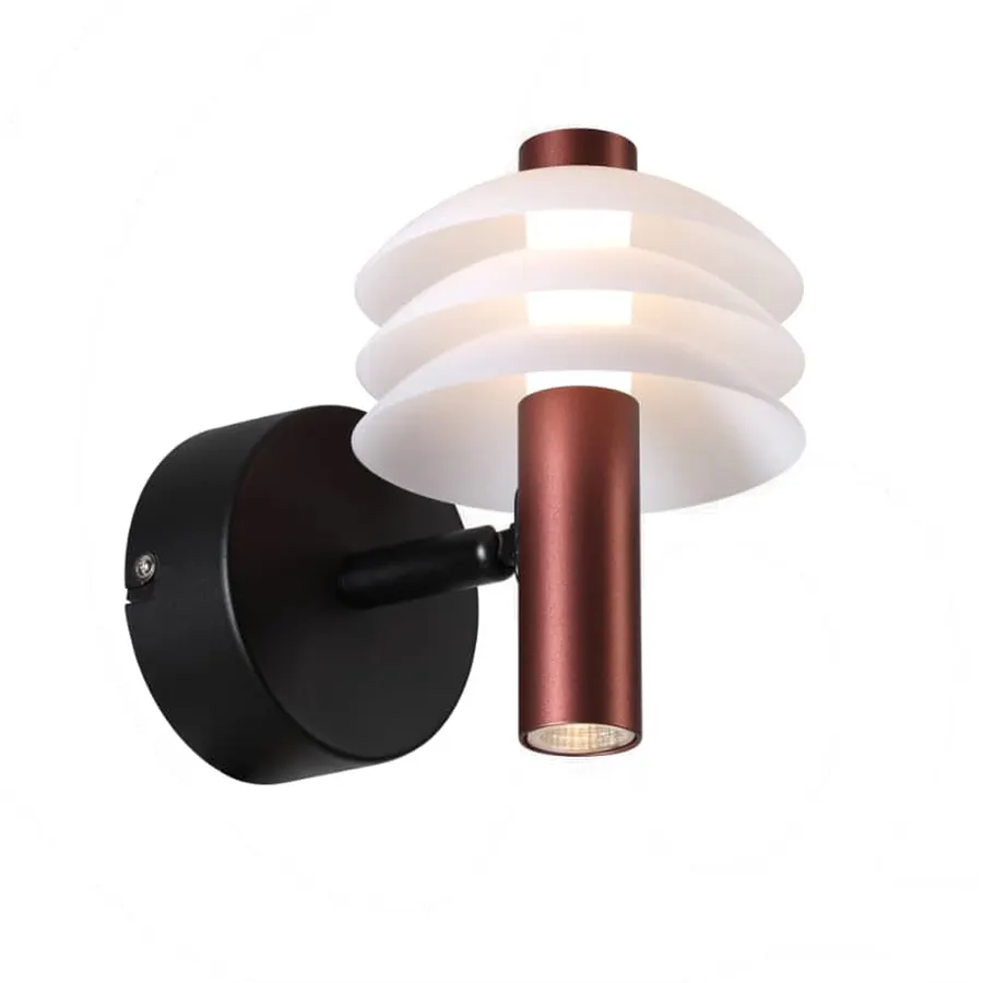 دیواری روکار WL50142 ۶ وات — مشکی، طلایی