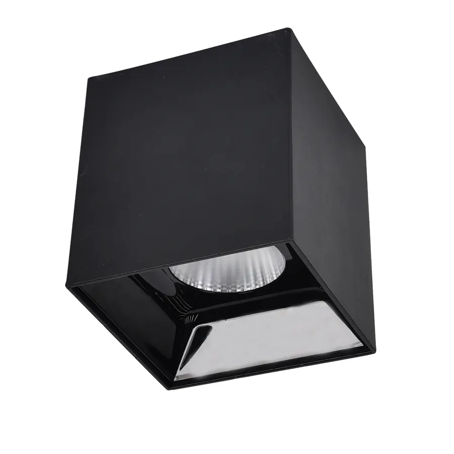 LG2024 – چراغ سقفی مکعب روکار (Cube surface ceiling light) ۵ تا ۲۰ وات — مشکی، سفید، مسی