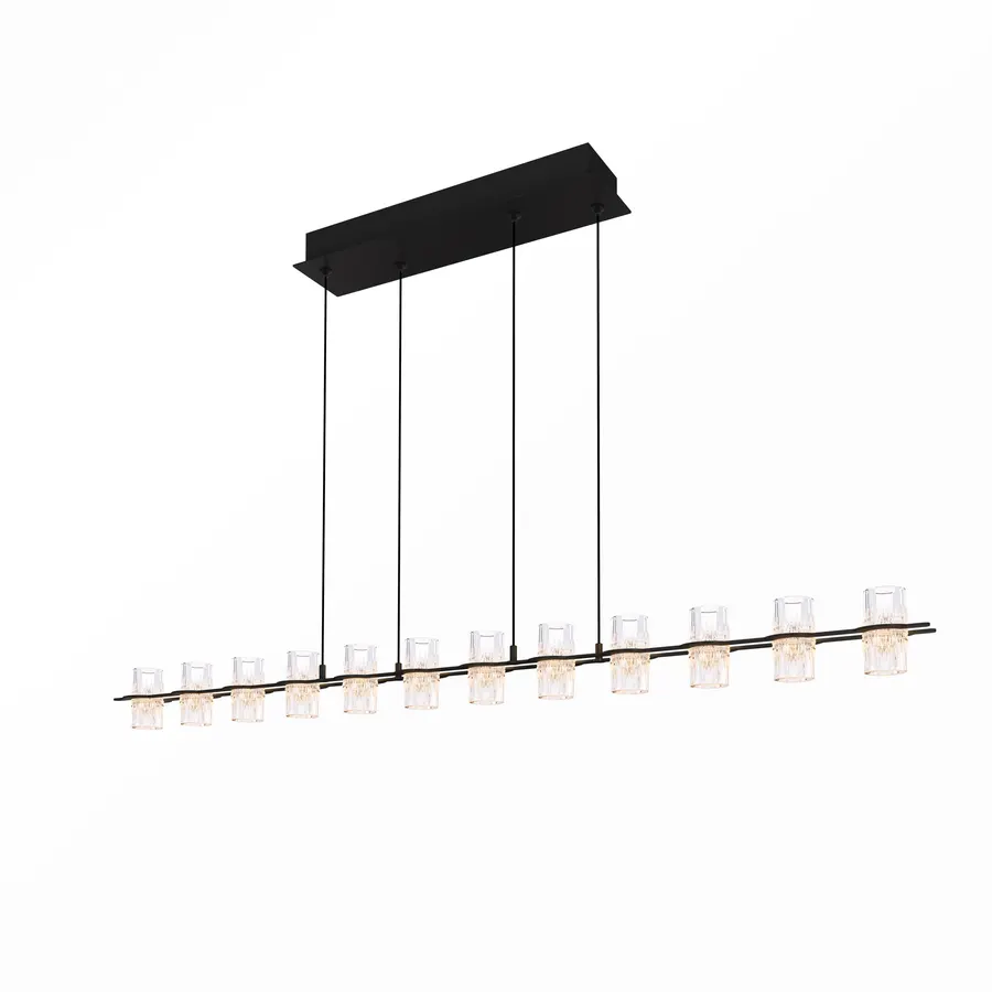 لوستر خطی شيشه دوطرفه خطی 100سانت (MD8448-1000 BLK) ۴۲ وات — مشکی