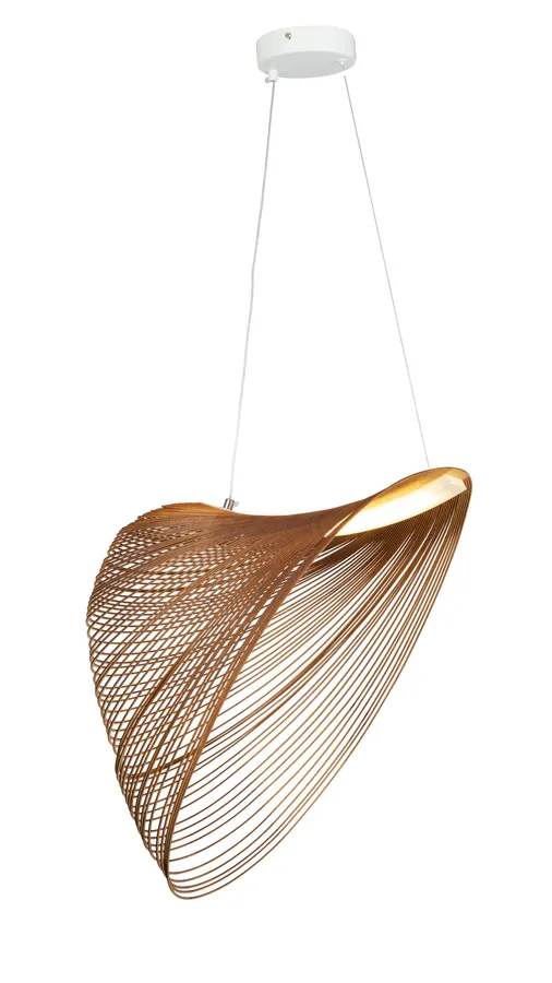 چراغ آویز MIO7 (60cm) ۱۶ وات — چوب