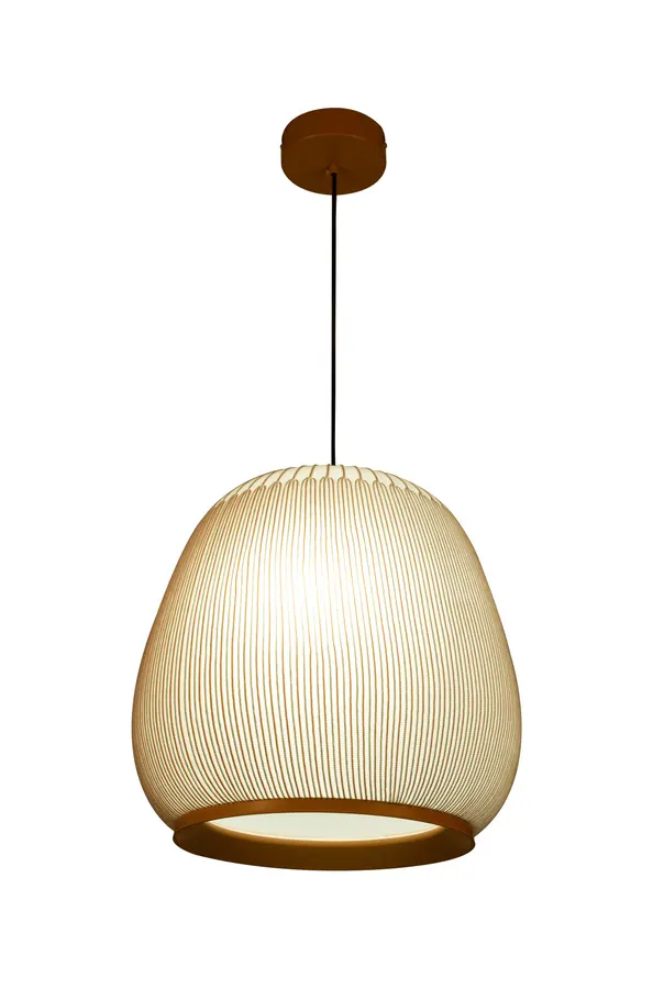 چراغ آویز مدل DAR2 (DAR2 Pendant Light) ۵۰ وات — قهوهای، پایهٔ، سفید
