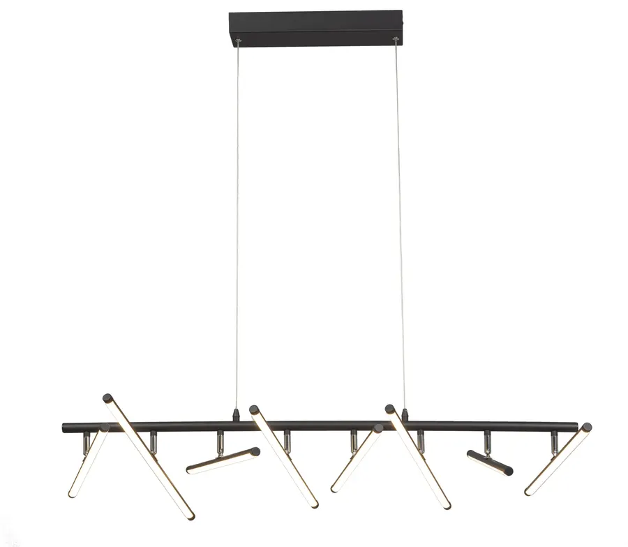 آویز انتنی ۸ شعله / P60771 (8-Branch Antenna Pendant) — کروم، مشکی
