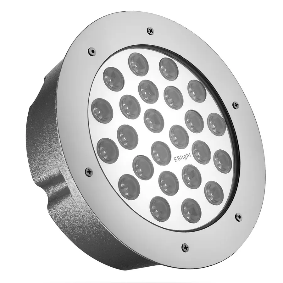 چراغ استخری دفنی ضد آب 24 وات گرد مدل نگین (QD24)