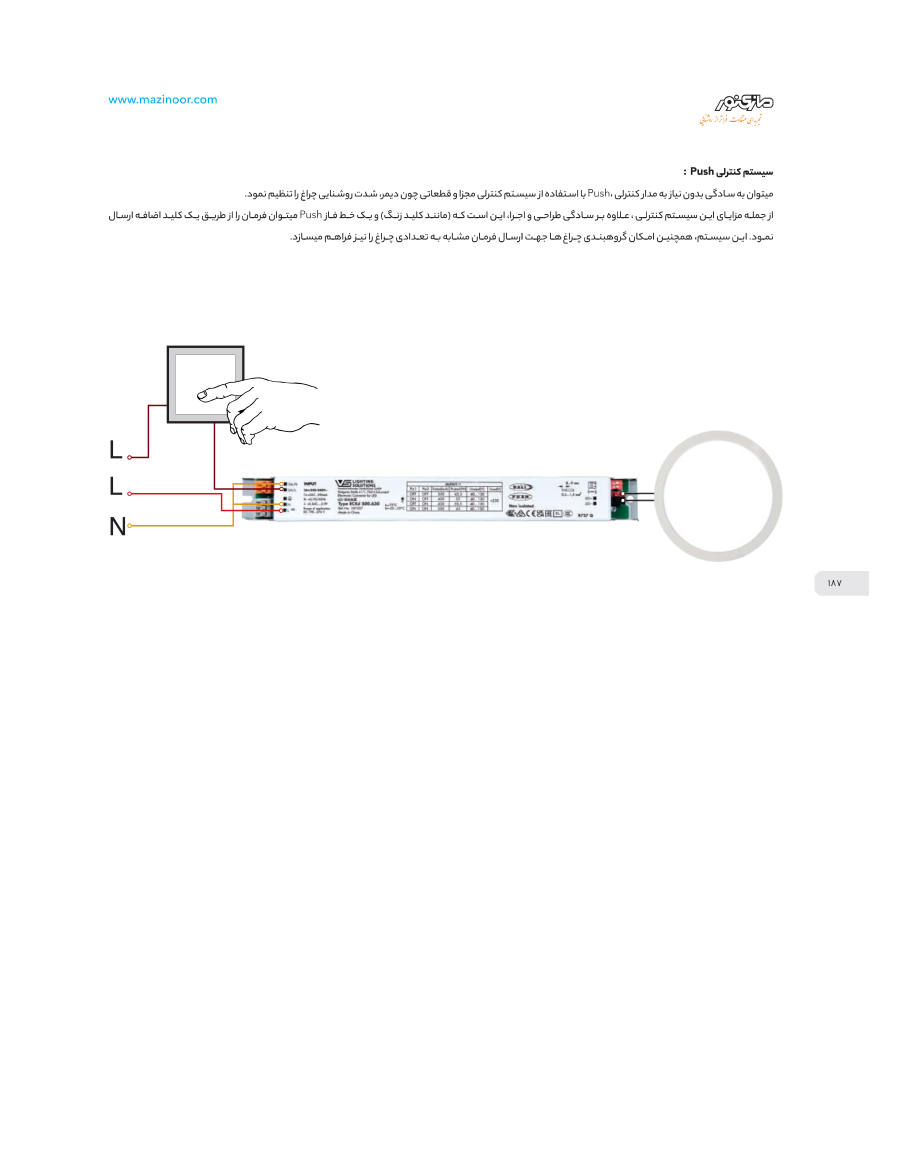 کنترل روشنایی Push Control System